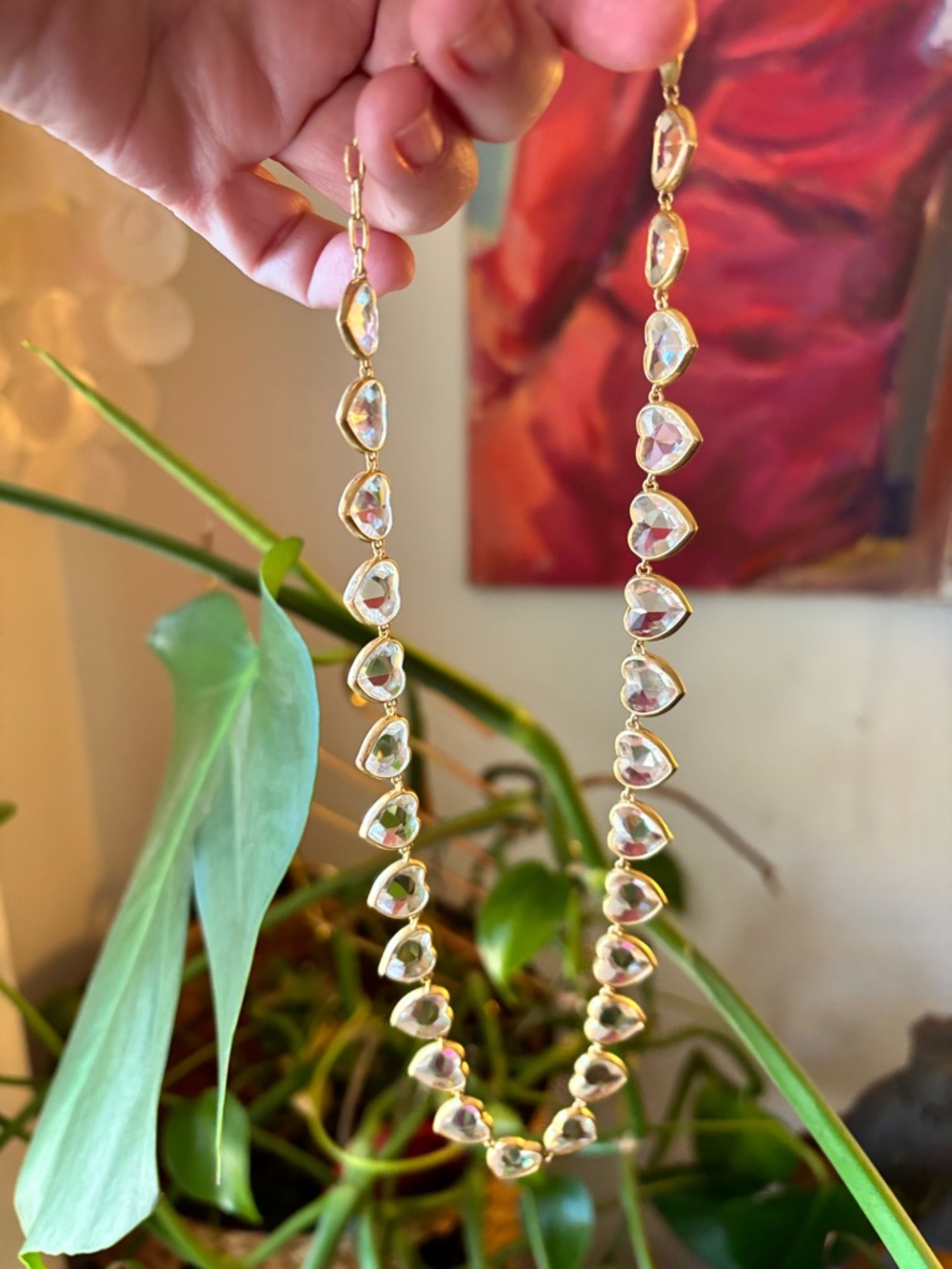 Clare V. Bezel Heart Collar Necklace